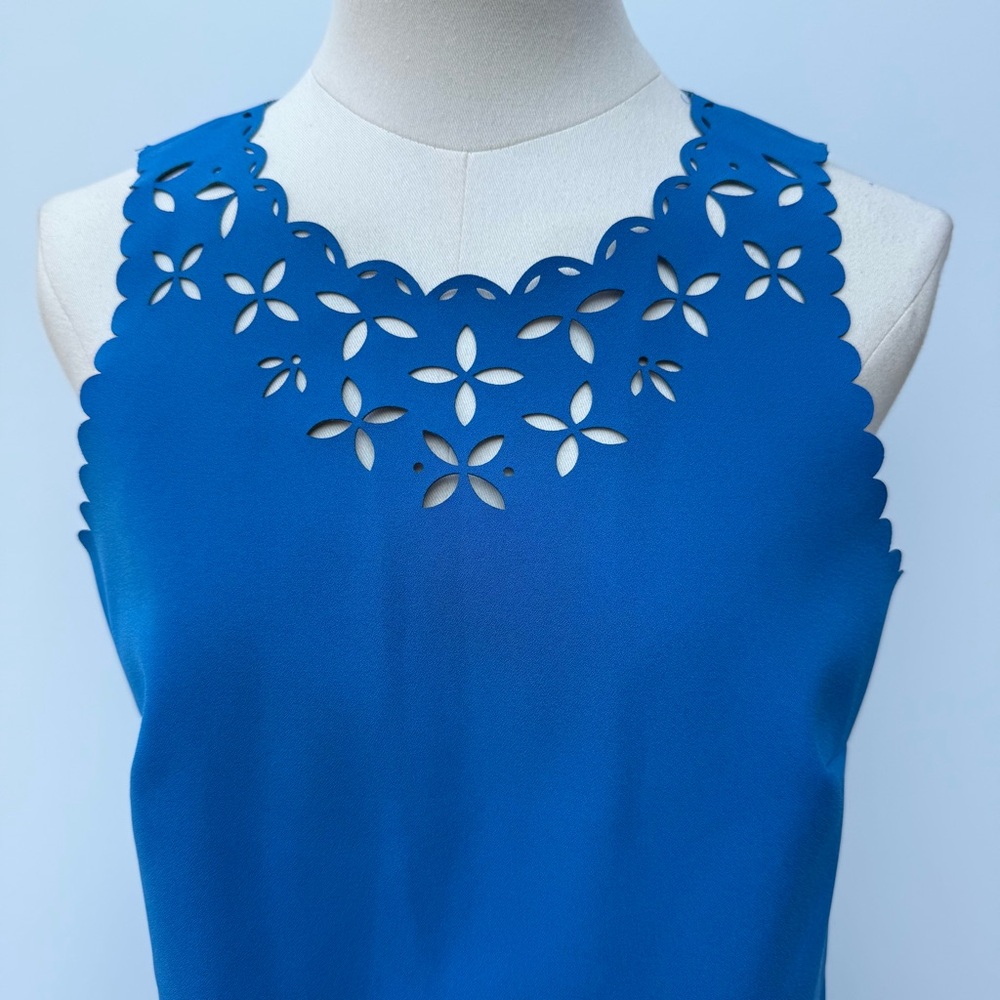J.Crew Laser Cut Scallops Shift Dress Size 2 - Picture 5 of 10